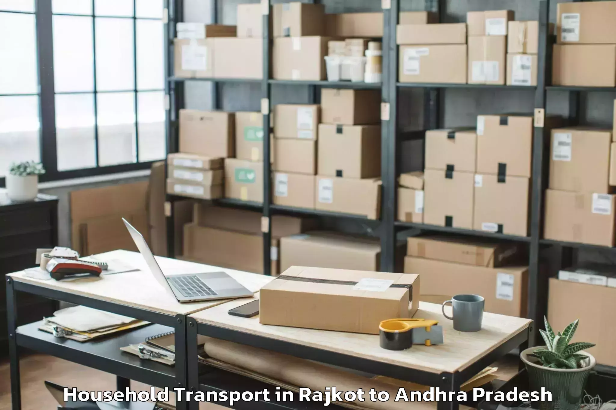 Reliable Rajkot to Bandi Atmakuru Household Transport